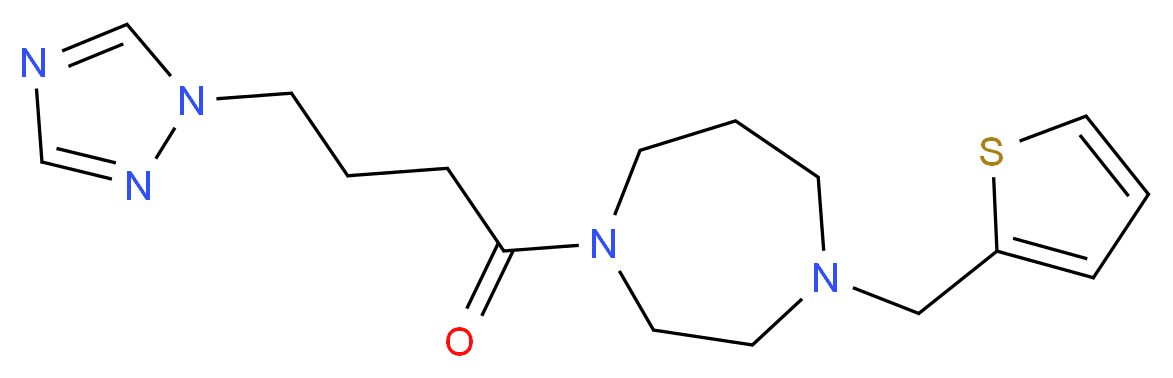 1-(2-thienylmethyl)-4-[4-(1H-1,2,4-triazol-1-yl)butanoyl]-1,4-diazepane_Molecular_structure_CAS_)