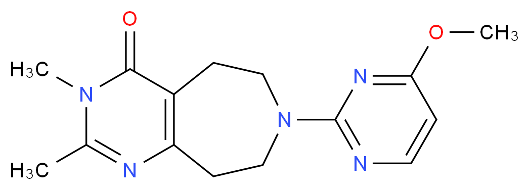 7-(4-methoxypyrimidin-2-yl)-2,3-dimethyl-3,5,6,7,8,9-hexahydro-4H-pyrimido[4,5-d]azepin-4-one_Molecular_structure_CAS_)