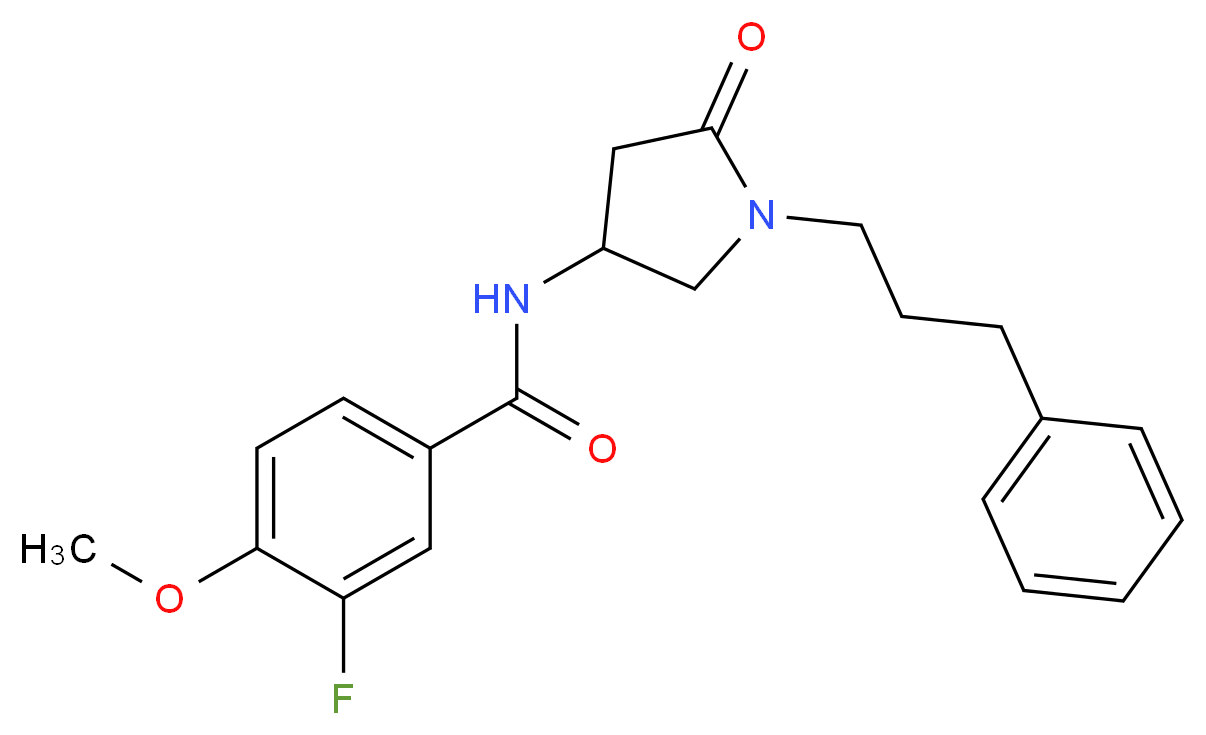 3-fluoro-4-methoxy-N-[5-oxo-1-(3-phenylpropyl)-3-pyrrolidinyl]benzamide_Molecular_structure_CAS_)