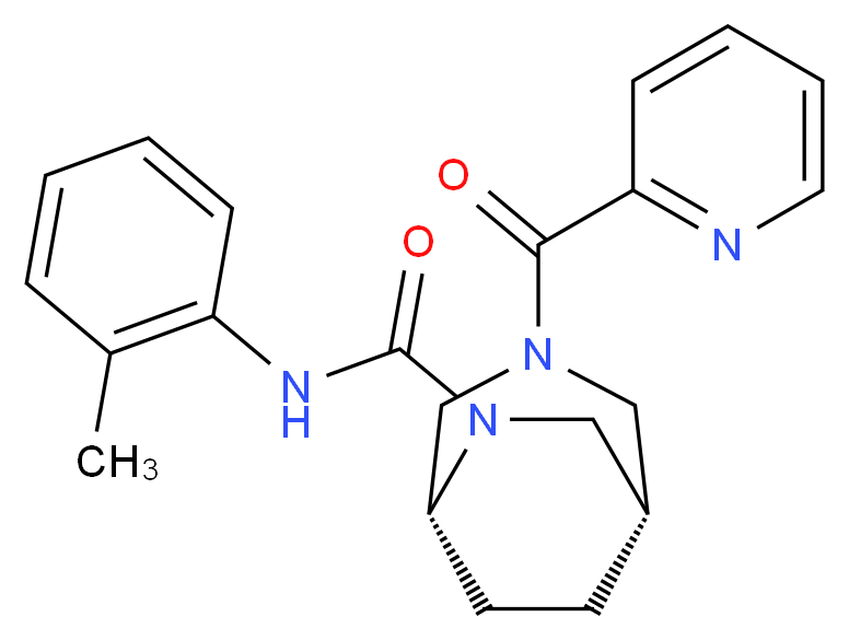 (1S*,5R*)-N-(2-methylphenyl)-3-(2-pyridinylcarbonyl)-3,6-diazabicyclo[3.2.2]nonane-6-carboxamide_Molecular_structure_CAS_)