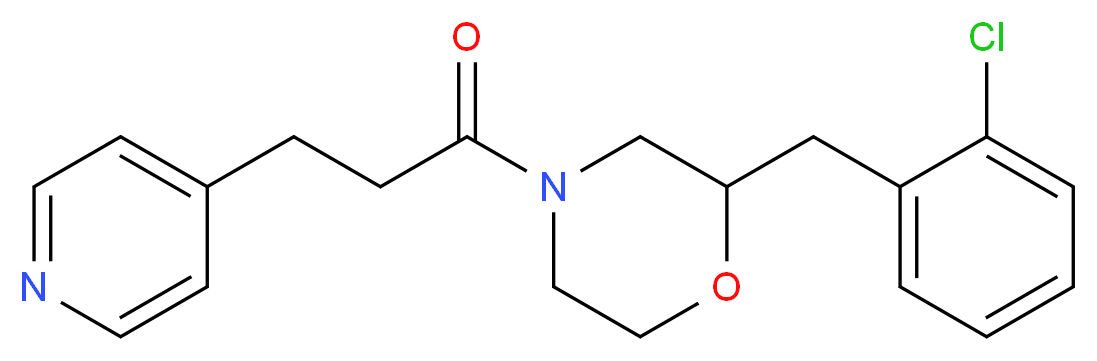2-(2-chlorobenzyl)-4-[3-(4-pyridinyl)propanoyl]morpholine_Molecular_structure_CAS_)