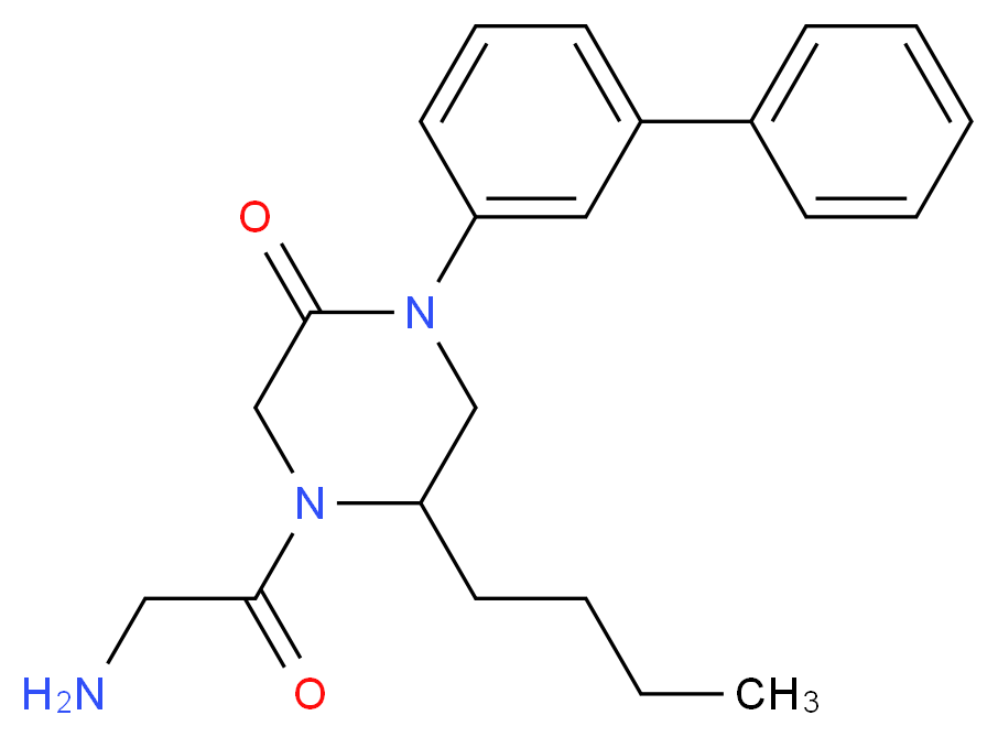 1-(3-biphenylyl)-5-butyl-4-glycyl-2-piperazinone_Molecular_structure_CAS_)