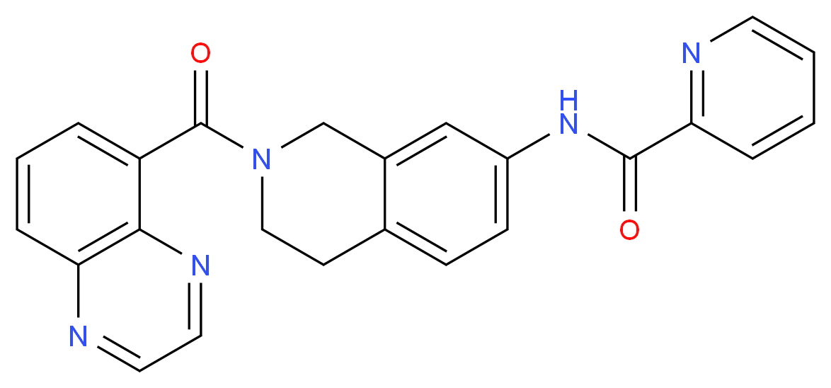 N-[2-(5-quinoxalinylcarbonyl)-1,2,3,4-tetrahydro-7-isoquinolinyl]-2-pyridinecarboxamide_Molecular_structure_CAS_)