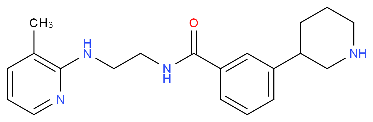 N-{2-[(3-methylpyridin-2-yl)amino]ethyl}-3-piperidin-3-ylbenzamide_Molecular_structure_CAS_)