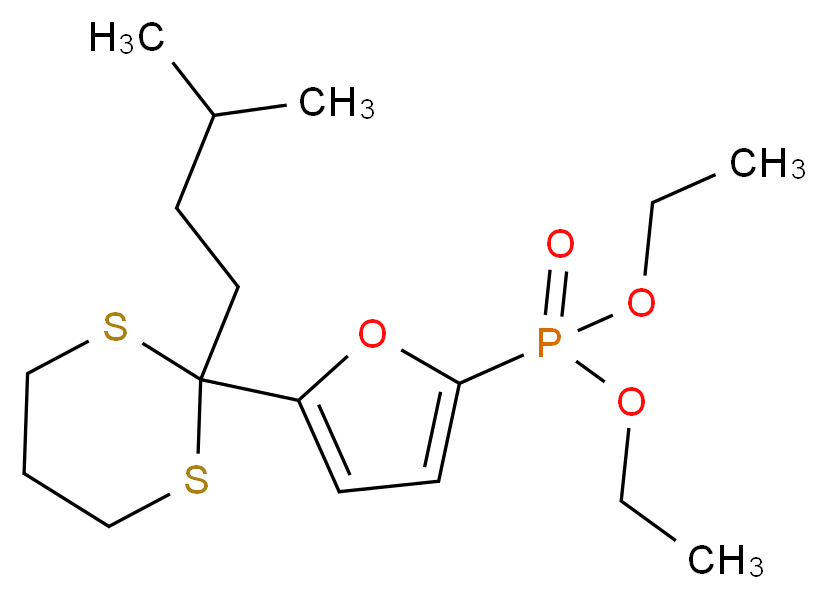 diethyl {5-[2-(3-methylbutyl)-1,3-dithian-2-yl]-2-furyl}phosphonate_Molecular_structure_CAS_)