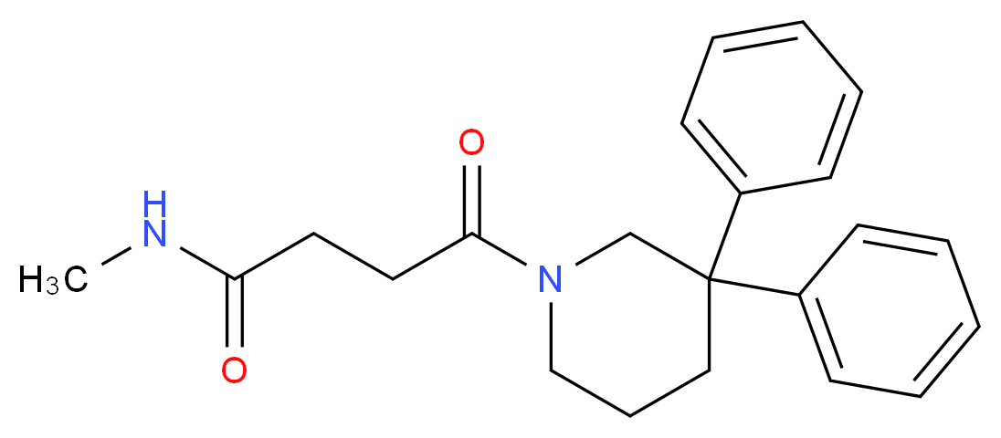 4-(3,3-diphenylpiperidin-1-yl)-N-methyl-4-oxobutanamide_Molecular_structure_CAS_)