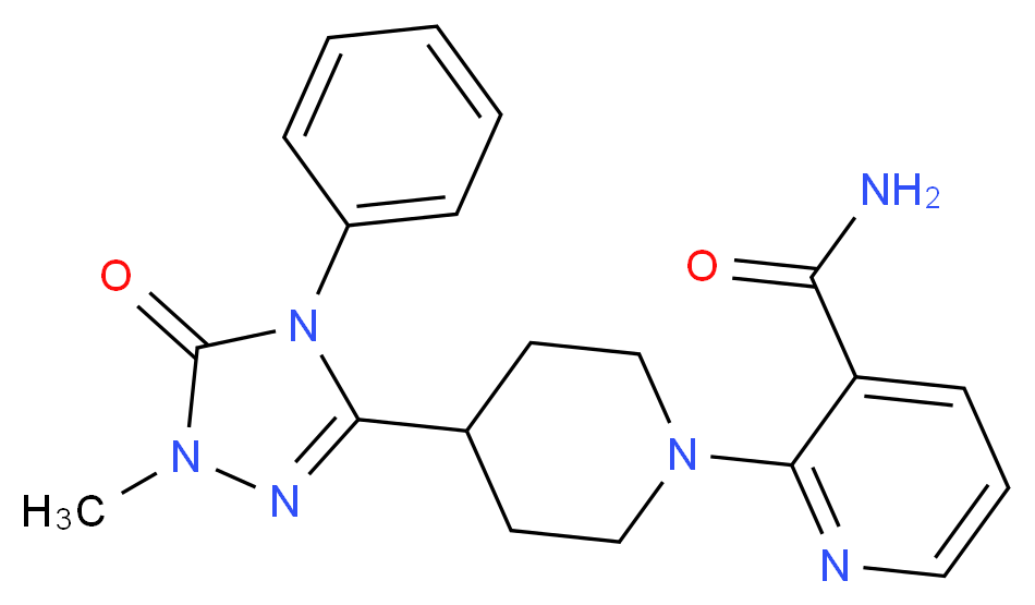2-[4-(1-methyl-5-oxo-4-phenyl-4,5-dihydro-1H-1,2,4-triazol-3-yl)piperidin-1-yl]nicotinamide_Molecular_structure_CAS_)