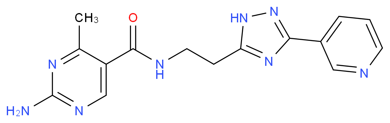 2-amino-4-methyl-N-[2-(3-pyridin-3-yl-1H-1,2,4-triazol-5-yl)ethyl]pyrimidine-5-carboxamide_Molecular_structure_CAS_)
