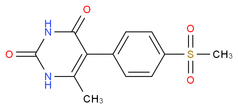 6-methyl-5-[4-(methylsulfonyl)phenyl]pyrimidine-2,4(1H,3H)-dione_Molecular_structure_CAS_)