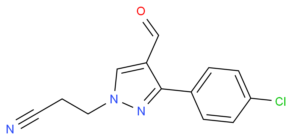 3-[3-(4-chlorophenyl)-4-formyl-1H-pyrazol-1-yl]propanenitrile_Molecular_structure_CAS_)