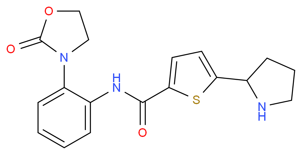 N-[2-(2-oxo-1,3-oxazolidin-3-yl)phenyl]-5-(2-pyrrolidinyl)-2-thiophenecarboxamide_Molecular_structure_CAS_)