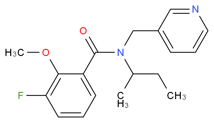 N-(sec-butyl)-3-fluoro-2-methoxy-N-(pyridin-3-ylmethyl)benzamide_Molecular_structure_CAS_)