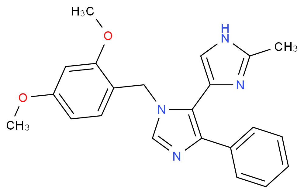 3'-(2,4-dimethoxybenzyl)-2-methyl-5'-phenyl-1H,3'H-4,4'-biimidazole_Molecular_structure_CAS_)