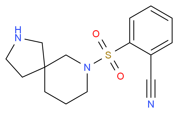 2-(2,7-diazaspiro[4.5]dec-7-ylsulfonyl)benzonitrile_Molecular_structure_CAS_)
