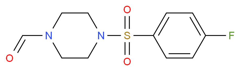 4-(4-fluorobenzenesulfonyl)piperazine-1-carbaldehyde_Molecular_structure_CAS_)