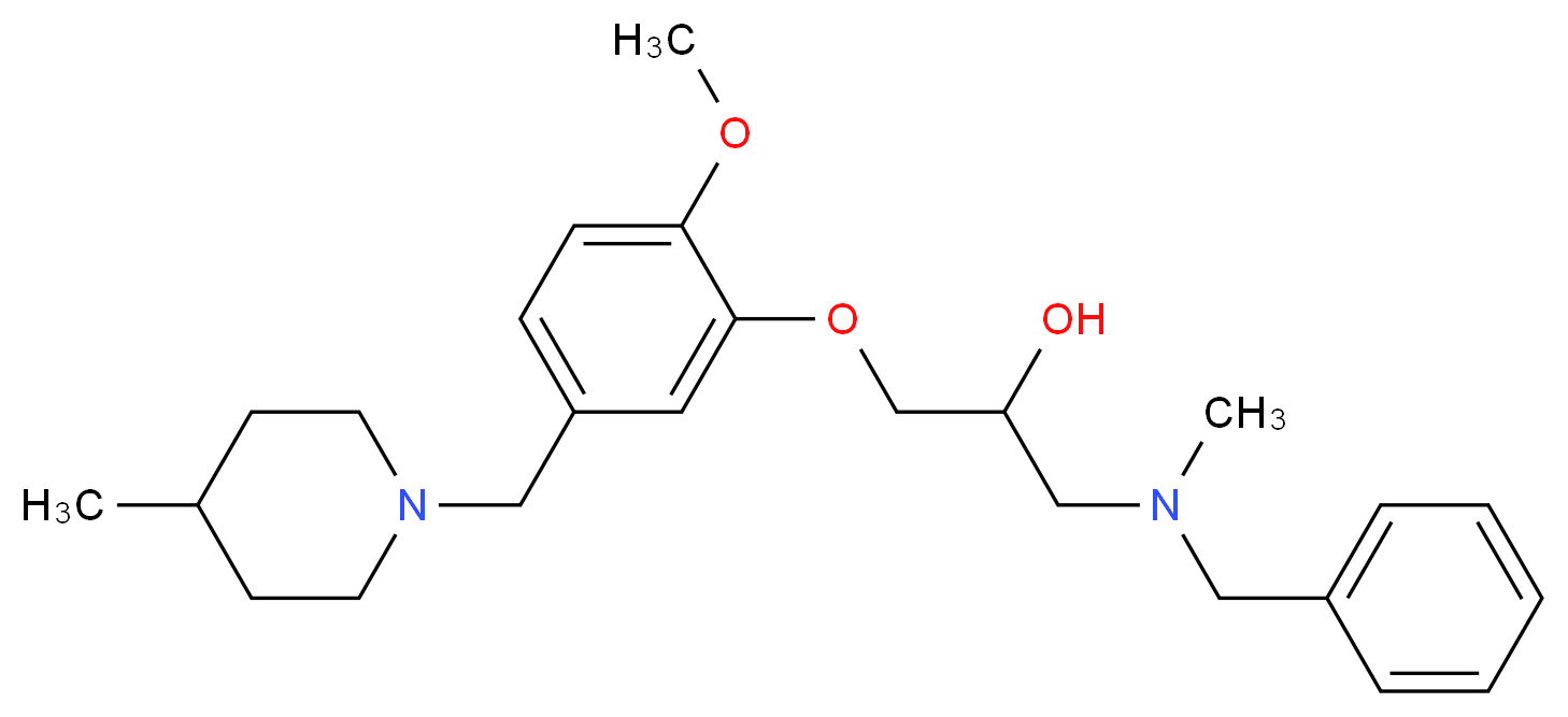 1-[benzyl(methyl)amino]-3-{2-methoxy-5-[(4-methyl-1-piperidinyl)methyl]phenoxy}-2-propanol_Molecular_structure_CAS_)
