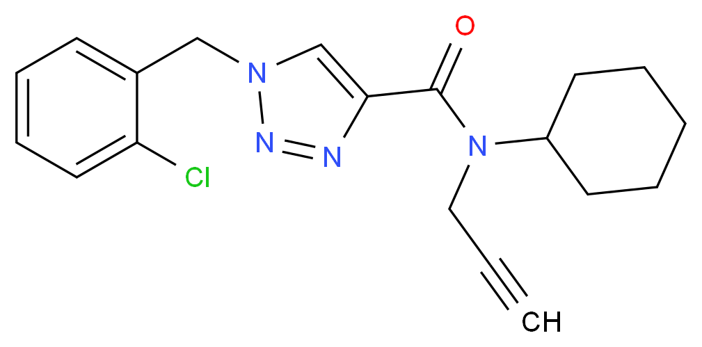 1-(2-chlorobenzyl)-N-cyclohexyl-N-2-propyn-1-yl-1H-1,2,3-triazole-4-carboxamide_Molecular_structure_CAS_)