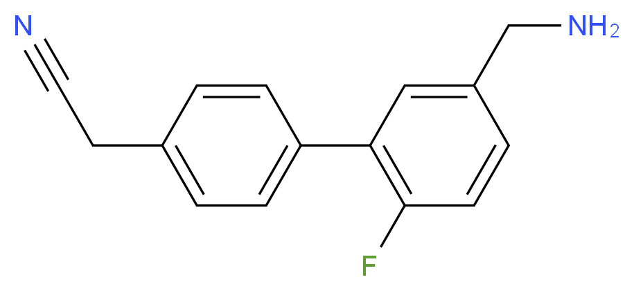 [5'-(aminomethyl)-2'-fluorobiphenyl-4-yl]acetonitrile_Molecular_structure_CAS_)