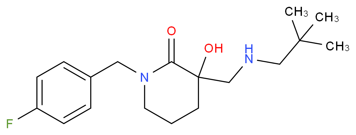 3-{[(2,2-dimethylpropyl)amino]methyl}-1-(4-fluorobenzyl)-3-hydroxy-2-piperidinone_Molecular_structure_CAS_)