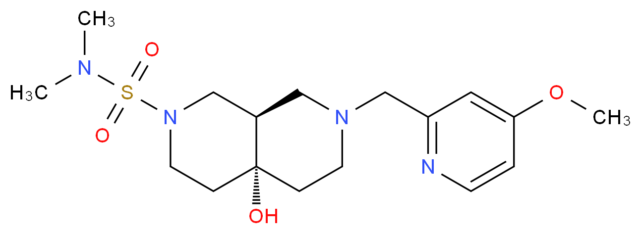 (4aR*,8aR*)-4a-hydroxy-7-[(4-methoxypyridin-2-yl)methyl]-N,N-dimethyloctahydro-2,7-naphthyridine-2(1H)-sulfonamide_Molecular_structure_CAS_)