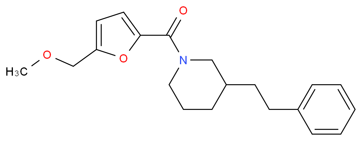 1-[5-(methoxymethyl)-2-furoyl]-3-(2-phenylethyl)piperidine_Molecular_structure_CAS_)