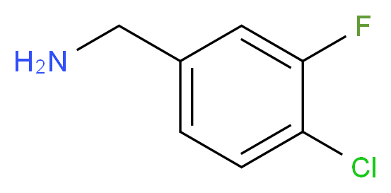 4-Chloro-3-fluorobenzyl amine_Molecular_structure_CAS_72235-58-6)