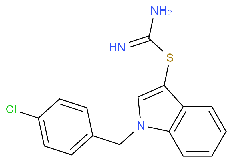 1-(4-Chlorobenzyl)-1H-indol-3-yl imidothiocarbamate hydroiodide_Molecular_structure_CAS_)