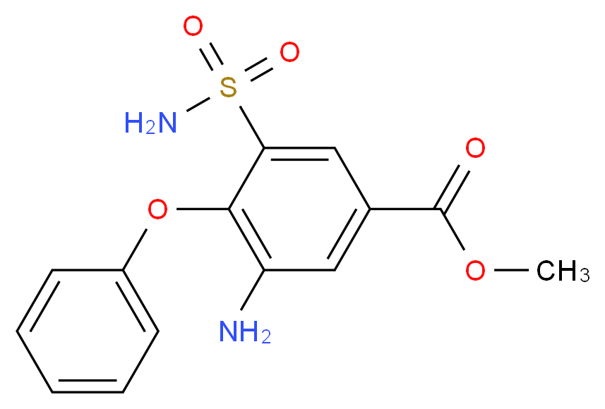 3-Amino-5-(aminosulfonyl)-4-phenoxy-benzoic Acid Methyl Ester_Molecular_structure_CAS_56106-57-1)