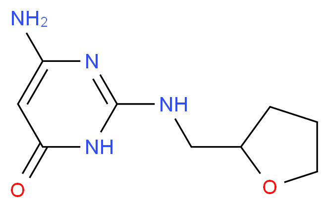 6-Amino-2-[(tetrahydrofuran-2-ylmethyl)amino]-pyrimidin-4(3H)-one_Molecular_structure_CAS_)
