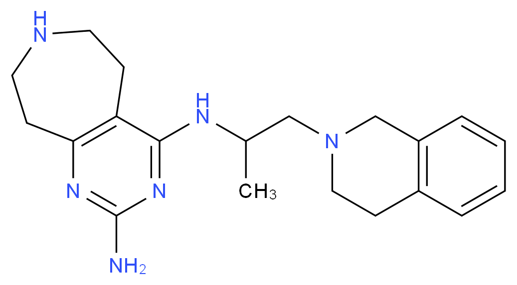 N~4~-[2-(3,4-dihydroisoquinolin-2(1H)-yl)-1-methylethyl]-6,7,8,9-tetrahydro-5H-pyrimido[4,5-d]azepine-2,4-diamine_Molecular_structure_CAS_)