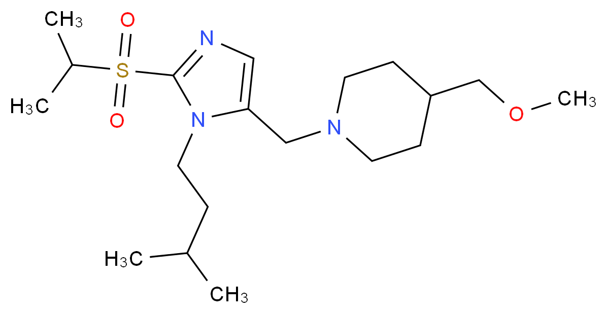 1-{[2-(isopropylsulfonyl)-1-(3-methylbutyl)-1H-imidazol-5-yl]methyl}-4-(methoxymethyl)piperidine_Molecular_structure_CAS_)