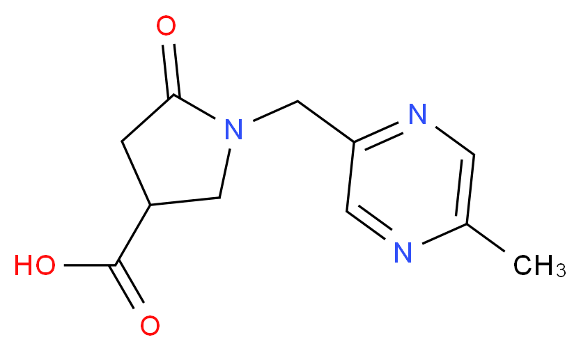 1-[(5-methylpyrazin-2-yl)methyl]-5-oxopyrrolidine-3-carboxylic acid_Molecular_structure_CAS_)