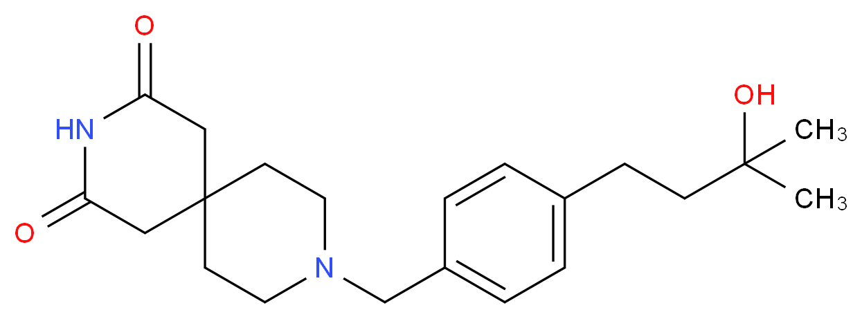 9-[4-(3-hydroxy-3-methylbutyl)benzyl]-3,9-diazaspiro[5.5]undecane-2,4-dione_Molecular_structure_CAS_)