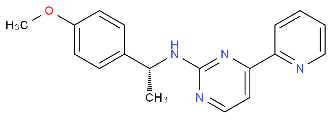 N-[(1R)-1-(4-methoxyphenyl)ethyl]-4-(2-pyridinyl)-2-pyrimidinamine_Molecular_structure_CAS_)