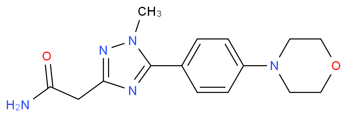 2-[1-methyl-5-(4-morpholin-4-ylphenyl)-1H-1,2,4-triazol-3-yl]acetamide_Molecular_structure_CAS_)