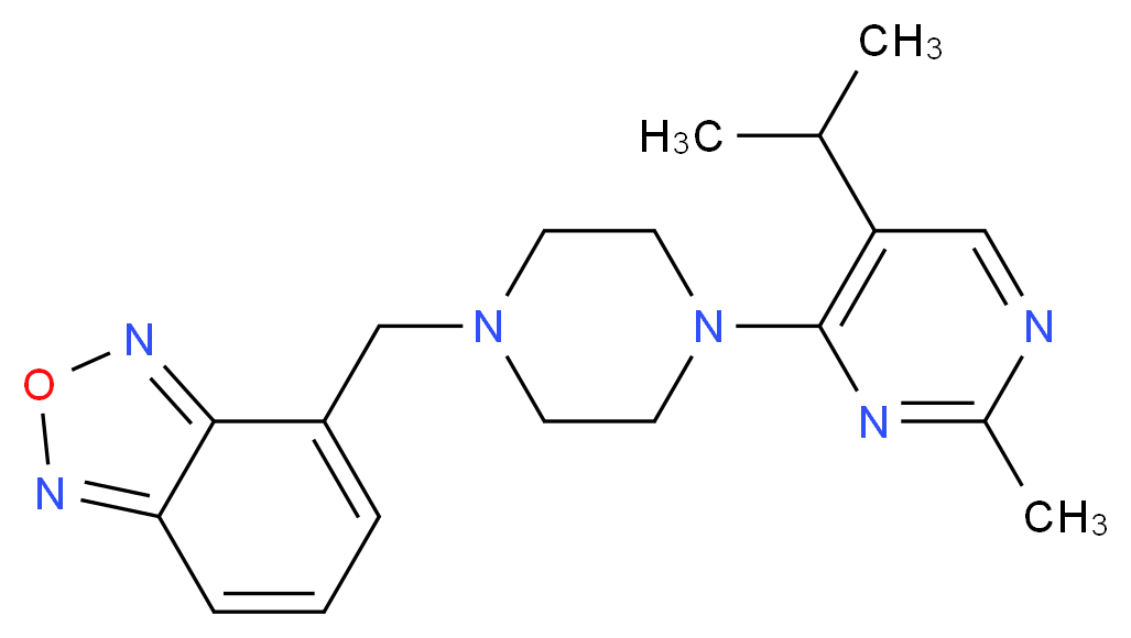 4-{[4-(5-isopropyl-2-methylpyrimidin-4-yl)piperazin-1-yl]methyl}-2,1,3-benzoxadiazole_Molecular_structure_CAS_)