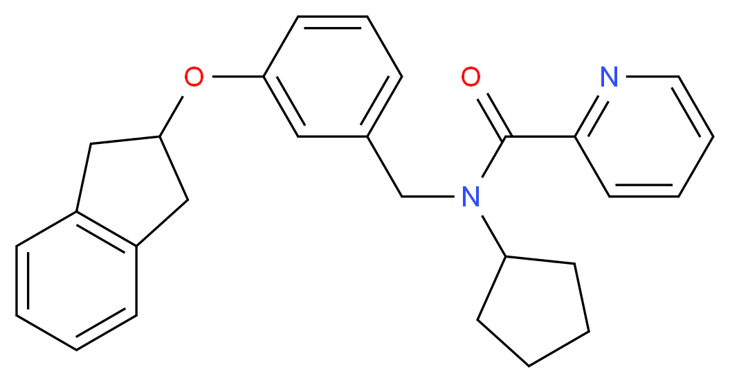 N-cyclopentyl-N-[3-(2,3-dihydro-1H-inden-2-yloxy)benzyl]-2-pyridinecarboxamide_Molecular_structure_CAS_)