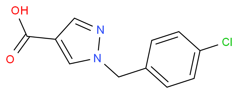 1-[(4-chlorophenyl)methyl]-1H-pyrazole-4-carboxylic acid_Molecular_structure_CAS_)
