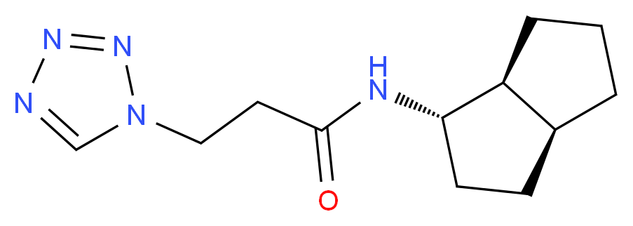 N-[(1S*,3aS*,6aS*)-octahydropentalen-1-yl]-3-(1H-tetrazol-1-yl)propanamide_Molecular_structure_CAS_)