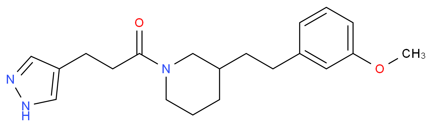 3-[2-(3-methoxyphenyl)ethyl]-1-[3-(1H-pyrazol-4-yl)propanoyl]piperidine_Molecular_structure_CAS_)
