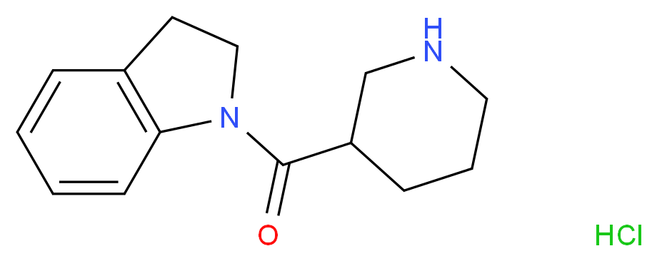 2,3-Dihydro-1H-indol-1-yl(3-piperidinyl)methanone hydrochloride_Molecular_structure_CAS_)