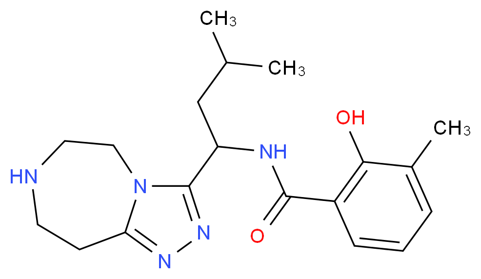 2-hydroxy-3-methyl-N-[3-methyl-1-(6,7,8,9-tetrahydro-5H-[1,2,4]triazolo[4,3-d][1,4]diazepin-3-yl)butyl]benzamide_Molecular_structure_CAS_)