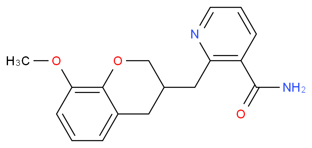 2-[(8-methoxy-3,4-dihydro-2H-chromen-3-yl)methyl]nicotinamide_Molecular_structure_CAS_)