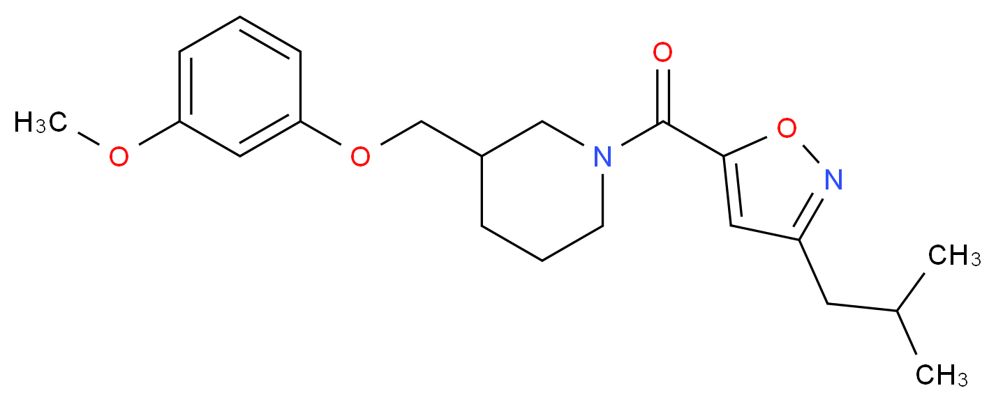 1-[(3-isobutyl-5-isoxazolyl)carbonyl]-3-[(3-methoxyphenoxy)methyl]piperidine_Molecular_structure_CAS_)