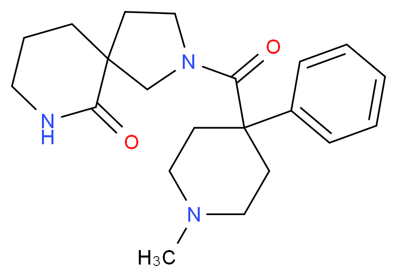 2-[(1-methyl-4-phenyl-4-piperidinyl)carbonyl]-2,7-diazaspiro[4.5]decan-6-one_Molecular_structure_CAS_)