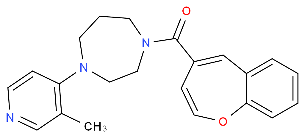 1-(1-benzoxepin-4-ylcarbonyl)-4-(3-methyl-4-pyridinyl)-1,4-diazepane_Molecular_structure_CAS_)