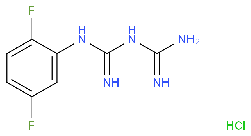 1-(2,5-Difluorophenyl)biguanide hydrochloride_Molecular_structure_CAS_66088-53-7)