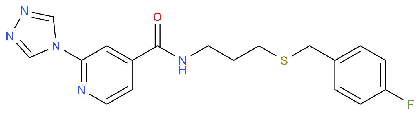 N-{3-[(4-fluorobenzyl)thio]propyl}-2-(4H-1,2,4-triazol-4-yl)isonicotinamide_Molecular_structure_CAS_)