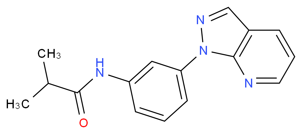 2-methyl-N-[3-(1H-pyrazolo[3,4-b]pyridin-1-yl)phenyl]propanamide_Molecular_structure_CAS_)