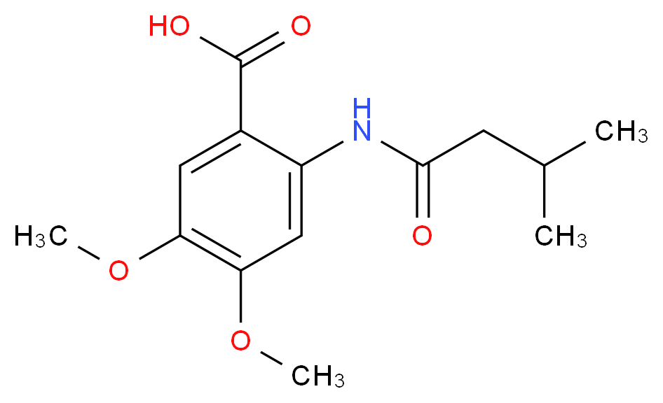4,5-dimethoxy-2-[(3-methylbutanoyl)amino]benzoic acid_Molecular_structure_CAS_)